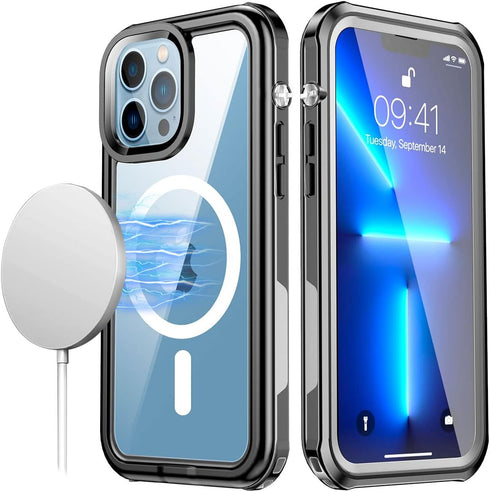 AICase Waterproof Case for iPhone 13 Pro max(6.7") with MagSafe Support Snowproof,Dustproof and Shockproof, IP68 Certified Full Body Protection Fu...