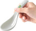 Soup Spoons,5.5" Asian Soup Spoons Set of 6, Ceramic Chinese Soup Spoons White Ceramic Dessert Spoons Rice Spoon for Ramen Pho Wonton Dumpling Mis...