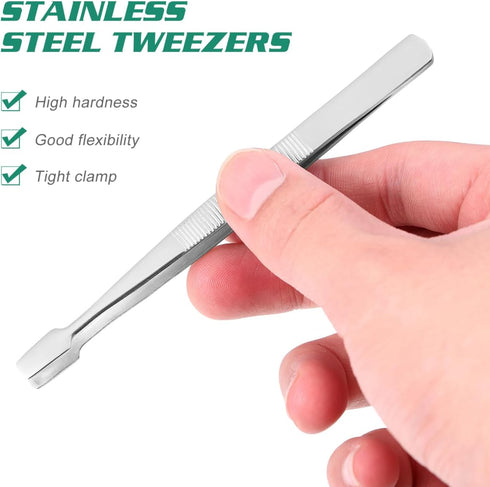 SUPVOX 2pcs Stamp Tweezers Philately Stamps Collector Tools (Silver)...