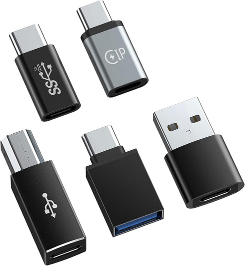 USB A to USB C,Type C Female to USB Male,Type C Male to Type C Female,Type C to USB B iPhone Female to Type c Compatible Samsung Galaxy,Laptop(5pa...