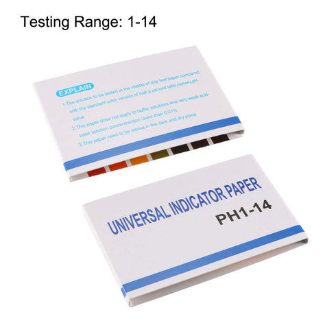 uxcell PH Test Strips 1-14 Indicator Paper Lab Litmus Tester 80in1 Kit for Water Food Pool Aquarium Testing Alkaline Acid 2pcs...