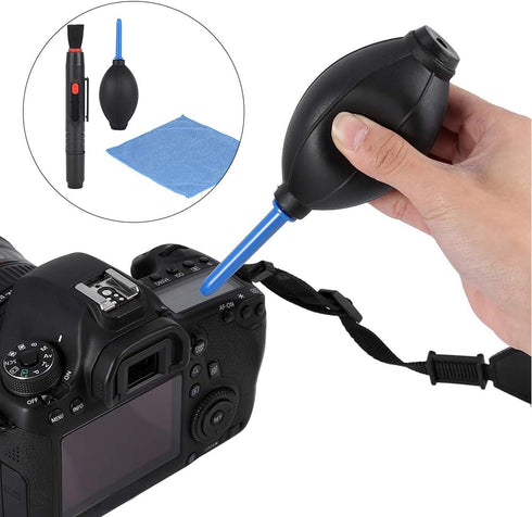 Camera Lens Cleaner Kit Screen Cleaning Dust Blower Brush Cleaning Cloth Kit for DSLR Cameras Camera Lens Cleaning Set...