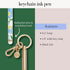 Kate Spade New York Metal Ink Pen Key Fob, Black Ink Ballpoint Keychain Pen, Sunshine Floral...