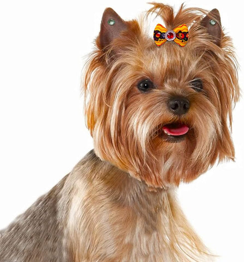 20pcs/10 Pairs Dog Hair Bows for Halloween Dog rhinestone Bows Bling Puppy Dog Bows Dog Grooming Accessories...