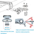 Out Front Mount Compatible with Garmin Edge Wahoo Elemnt Bryton Stages Hammerhead Adjustable Combo Mount for Double Gopro...