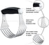 Gifbera Pastry Cutter, Large Pastry Blender with Comfortable Handle & Heavy Duty Stainless Steel Blades, Black...