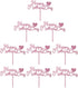 10pcs Happy Mothers Day Cake Toppers Acrylic Cake Picks for Mothers Day Birthday Cake Decoration - Rose Gold...