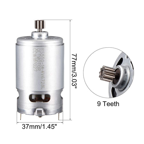 uxcell DC 14.4V 19500RPM Electric Gear Motor 9 Teeth for Various Cordless Screwdriver...
