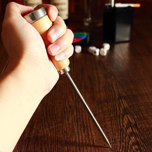 3 Pack Stainless Steel Ice Pick with Safety Wooden Handle for Home Kitchen Restaurant Bar(8.5 Inches)...