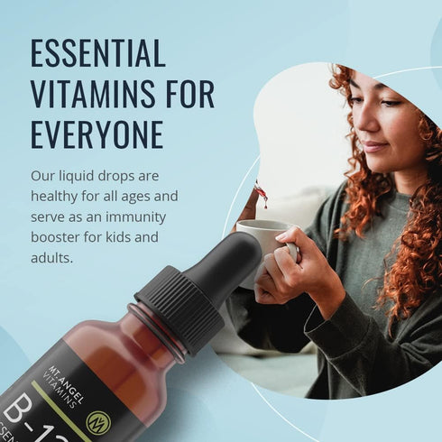 Mt. Angel Vitamins - B12 Essential Trio - Vegan Sublingual Drops with High-Potency Methyl B12, B6 & Folate - Easy Absorption Liquid - Non-GMO, Mad...