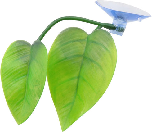 Betta Hammock Leaf 2PCS Plastic Artificial Plant Leaf with Suction Cup Betta Fish Rest Spawning Ornamental Plant Betta Fish Play Relax Hide Leaf H...
