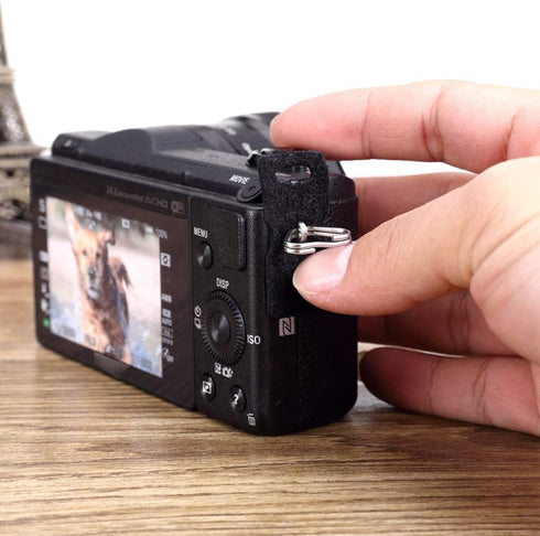 Leather Protector Cover Pad Lug Ring Camera Strap Triangle Split Ring Hook for DSLR Rangefinder SLR Mirrorless Camera with Round Hole Interface...
