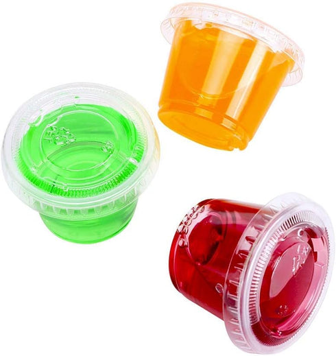 200-1oz Clear Polypropylene Small Plastic Containers | cups | with lids...