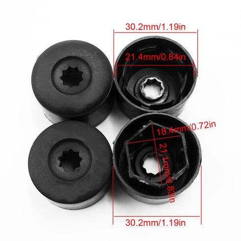 Set of 20 Wheel Bolt Lug Nut Cover Cap with Removal Tool Dismantle Replacement for Wheel 1K0 601 173...