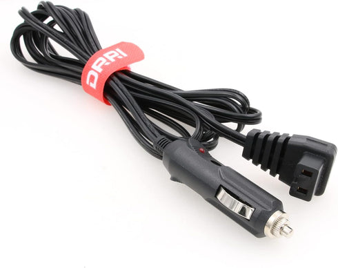 DRRI 12V DC Right Angle Duty Portable Compressor Mini Car Refrigerators Universal ThermoElectric Power Cable for Car, Truck, RV, Boat?Mobicool Coo...