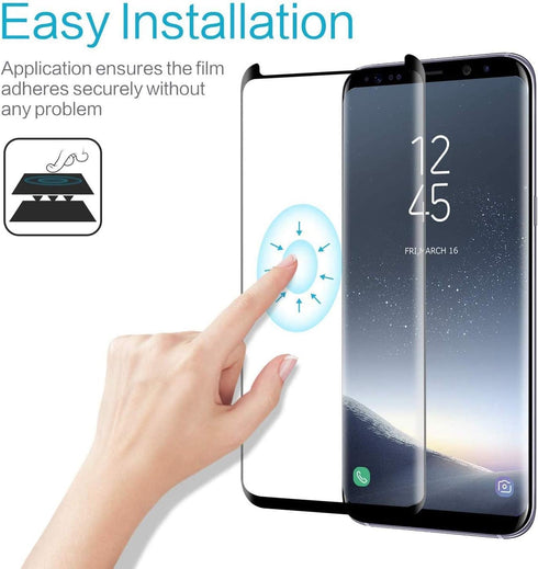 Galaxy S8 Plus Screen Protector, 2 Pack Tempered Glass Screen Protector, 2 Pack Camera Lens Protector, 9H Hardness Tempered Glass Screen Protector...