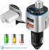 Nulaxy Bluetooth FM Transmitter for Car, QC3.0 Fast Charge Bluetooth Car Adapter, Wireless Radio Car Kit with 7 Color LED Backlit, Support Hands-F...