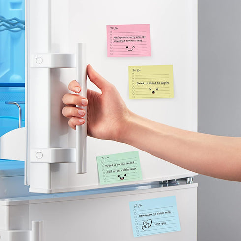 EOOUT 10 Pack Lined Sticky Notes, 3"x4", 500 Sheets, to Do List Notepad, Sticky Notes with Lines, to Do List Planner?Square Sticky Notes for Offic...