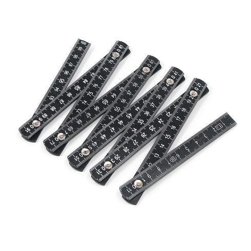 YXQ Folding Measures Tape,Plastic Foldable Ruler Metric Yardstick Ruler for Woodworking, 1m/39.37" Length Black...