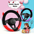 Cute Devil Car Steering Wheel Cover Non-Slip Plush Steering Wheel Covers Protector for Women Girls, Car Interior Accessories, Universal Fit 15 Inc...