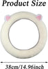 Cartoon Cute Fluffy Steering Wheel Cover for Women Girls,JXJKMMN Furry Ear Steering Wheel Cover Winter Warm Fuzzy Car Steering Wheel Cover Lovely ...
