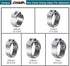 LOKMAN 50 Pack 3/4 Inch PEX Cinch Clamps, Stainless Steel Cinch Crimp Rings Pinch Clamps for PEX Tubing Pipe Fitting Connections (3/4 Inch)...