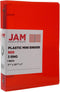 JAM PAPER Plastic 1 inch Mini Binder - Red 3 Ring Binder - Sold Individually...