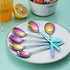 Berglander Rainbow Teaspoon, Stainless Steel Tea Spoon Dessert Spoon With Titanium Colorful Plating 6.5 Inches Pack of 6...