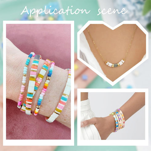 SUNNYCLUE 1 Box 240Pcs 2 Hole Glass Beads Tila Beads 5mm Two Hole Spacer Bead Japanese Seed Bead Loose Beaded Square Beads for Jewelry Making Bead...