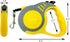 Retractable Dog Leash + Holder for Apple Airtag, 16 Feet Long Suitable Small Medium Dogs up to 33lbs, Yellow Gray...
