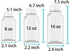 Axe Sickle 3 Pcs 8 Ounce Juice Bottles Plastic Milk Bottles Bulk Beverage Containers with Tamper Evident Caps Lids White for Milk, Juice, Drinks a...