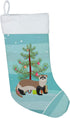Caroline's Treasures BB9245CS Ferret Christmas Christmas Stocking, Teal Fireplace Hanging Stockings Christmas Season Party Decor Family Holiday De...