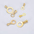 160 Pcs Copper Ring Terminals, M3/M4/M5/M6/M8/M10 Brass Wire Connectors, Open Barrel Wire Ring Cable Lugs Crimp Kit, Brass Copper Ring Crimp Cable...