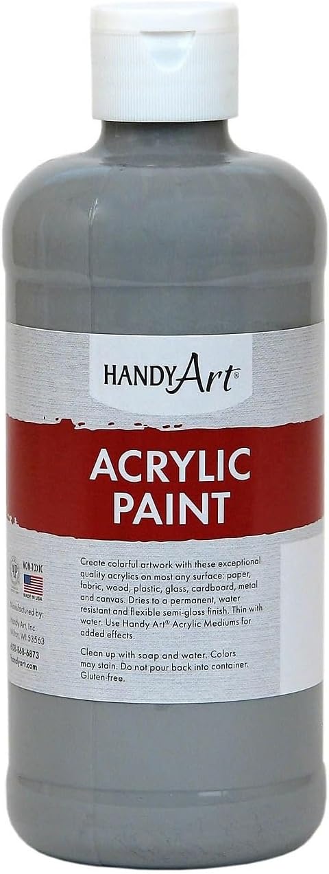 Handy Art Student Acrylic Paint 16 ounce, Gray,101-105...