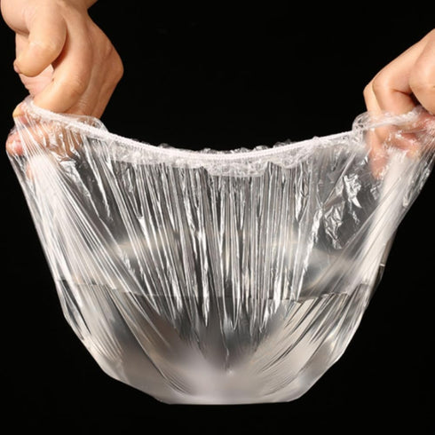50PCS Bowl Covers for Bread Proofing, Disposiable Elastic Sourdough Bread Baking Supplies, Plastic Bowl Covers for Bread Rising, Stretchable Plast...