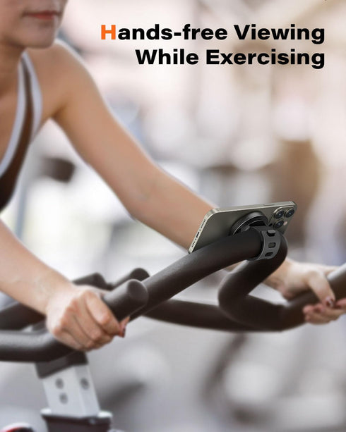 Gym Fitness Phone Mount for MagSafe - 17 N52 Strong Magnets Stable and Secure Phone Mount with Adjustable Strap, Compatible with Gym Equipment, St...
