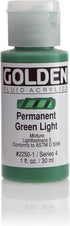 Golden Fluid Acrylics - Permanent Green Light - 1 oz Bottle...