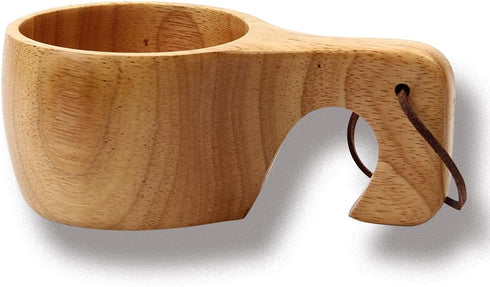 Wooden Cup Camping Cup Nordic Style Handmade Natural, Portable Wood Mug Drinking Cup for Coffee, Tea and Milk...