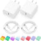 iPhone Charger, 2 Pack 20W PD USB C Wall Fast Charger Adapter with 2 Pack 6FT Type C to Lightning Cable Compatible for iPhone 14 13 12 11 Pro Max ...