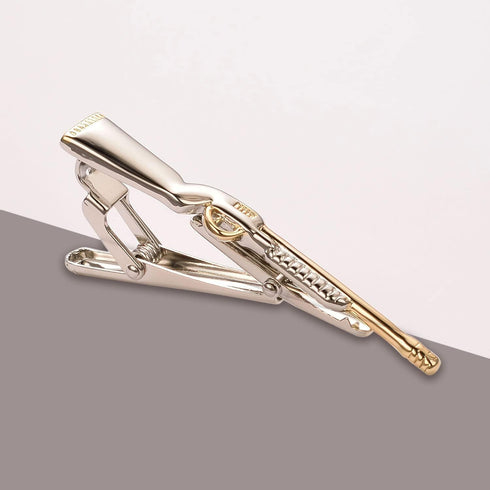 Personalised Tie Clips for Men Novelty Sword Gun Tie Bar Neckties for Wedding Anniversary Tie Pin Clips...