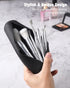FERYES Makeup Brush Holder, Magnetic Closure Silicon Portable Cosmetic Face Brushes Holder, Soft and Sleek Makeup Tools Organizer for Travel- Blac...