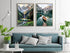 Artunion Paint by Numbers Mountains Lake Boat, Landscape Paint by Number kits, DIY Oil Painting Paint by Number Kits on Canvas Paintbrushes and Ac...