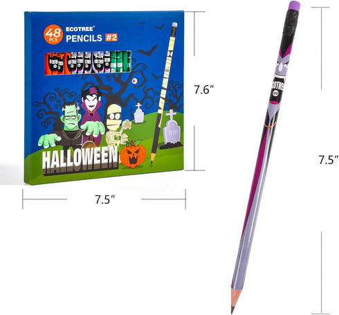 ECOTREE Pencils #2 Halloween Pencils Cute Pencils Number 2 Pencils Presharpened Pencils Kids Pencils School Pencils Fun Pencils, Halloween Party F...