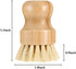 4 Packs Bamboo Palm Scrub Brush Sisal Dish Brush Round Natural Dish Scrubber for Cast Iron Pots, Pans, Kitchen Sink and Vegetable...