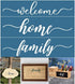 Alinacutle Welcome Home Family Silkscreen Stencil,Reusable Self-Adhesive Silk Screen Printing, Lettering Template,for Printing on Wood/Fabric/Pape...