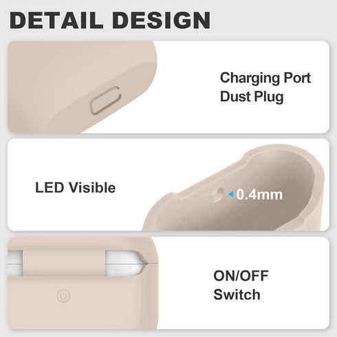 AirPods 3 Case Cover, Silicone Protective Accessories Skin with Keychain and Cleaner Kit Compatible with Apple AirPod 3rd Generation 2021 for Wome...