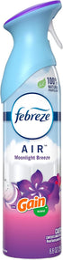 Febreze Odor-Fighting Air Freshener with Gain Moonlight Breeze Scent, 8.8 fl oz...