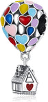 Yellow Enamel Motorcycle Charm 925 Sterling Silver Car Charm Pendant Travel Charm Bracelets for Women Mother's Day Christmas (Love Balloon Charm 4...