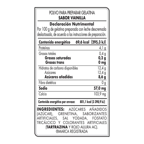 D'Gari Gelatin Dessert Vanilla- Dgari Vainilla 5 pack (VAINILLA)...