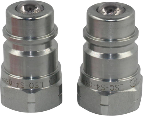 LSQ-S4-04PF 1/2‘’ NPT 2 PCS - 1/2" Ag ISO 5675 Tractor Hydraulic Disconnect Hydraulic Quick Connect Male Coupler, Ball Valve, Ball Pioneer Type...